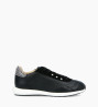 Other image of Sneaker - Maiva - Grained leather/Snake print - Black/Grey