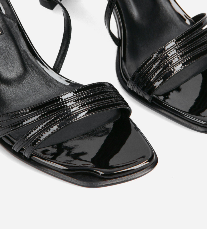 FREE LANCE Heeled cross-straps sandal - Cambre 70 - Patent leather - Black