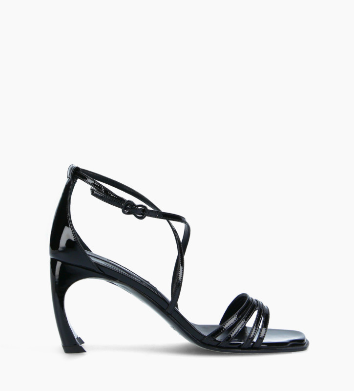 FREE LANCE Heeled cross-straps sandal - Cambre 70 - Patent leather - Black