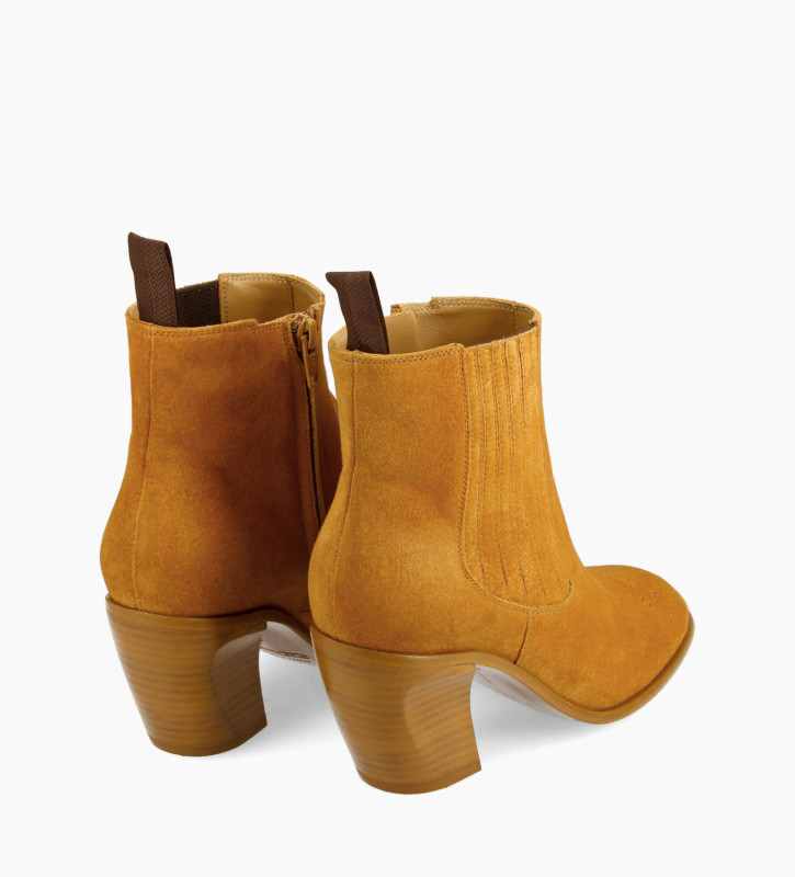 FREE LANCE Chelsea Western ankle boot - Dusty 65 - Suede leather - Camel