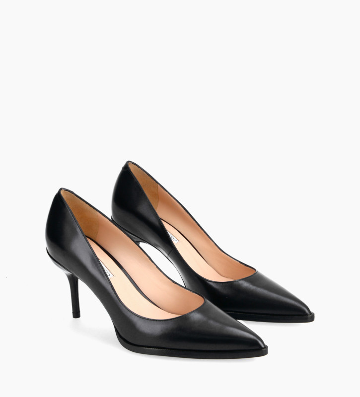 Pump with pointed toe and stiletto heel - Jamie 7 - Smooth calf leather - Black