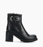 Other image of Biker boot with buckle - Justy 70 - Washed embossed python leather - Black