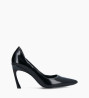 Other image of Padded pointy pump - La Rose 85 - Glazed leather/Nappa - Black