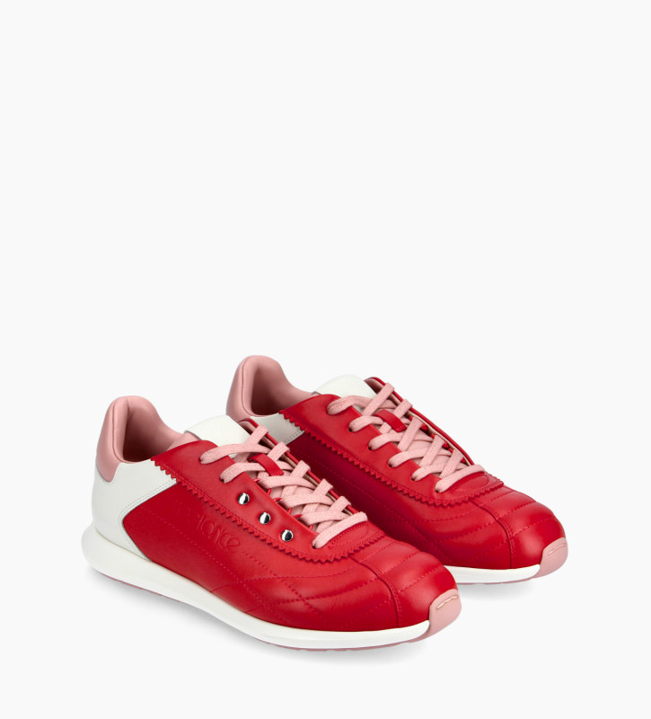 Sneaker - Maiva - Nappa lambskin leather - Red/Pink/White