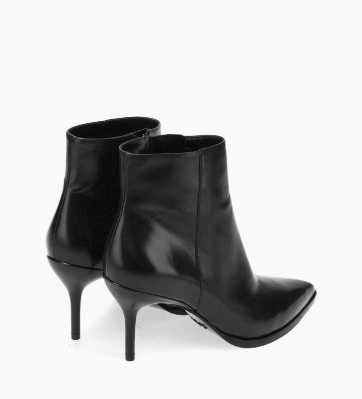 Ankle boot with stiletto heel - Jamie 7 - Smooth calf leather - Black