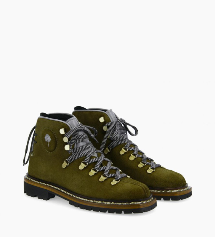 FREE LANCE Lace up mountain boot - Rox - Suede leather/Nappa - Khaki/Blue/Black