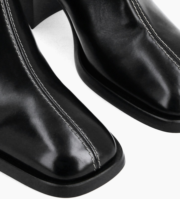 Heeled chelsea boot - Lake 70 - Box calf leather - Black