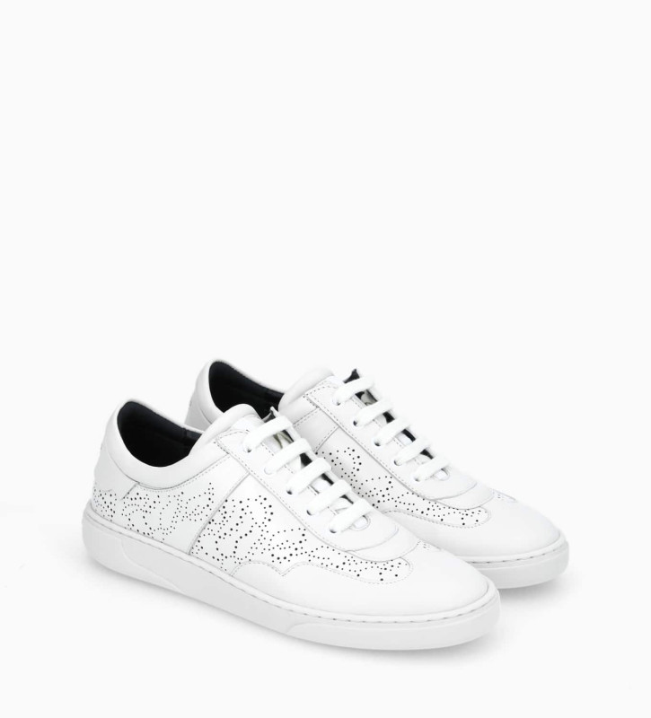 Sneaker - Ren - Perforated calf leather/Nappa leather - White