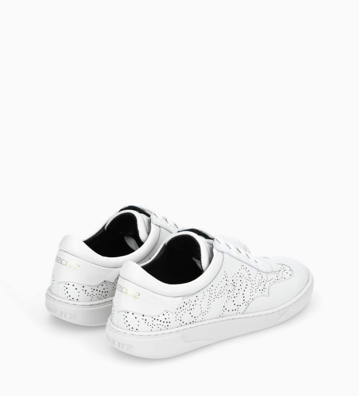 Sneaker - Ren - Perforated calf leather/Nappa leather - White