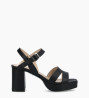 Other image of Plateform heeled sandal - Juliette 50 - Smooth Lambskin - Black