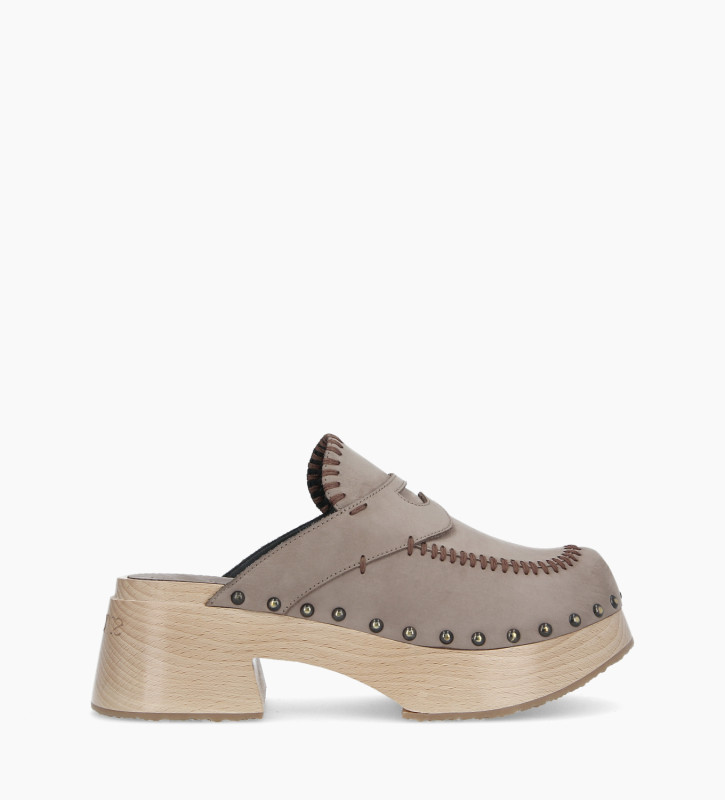 FREE LANCE Clog - Maggie 70 - Suede leather - Light brown