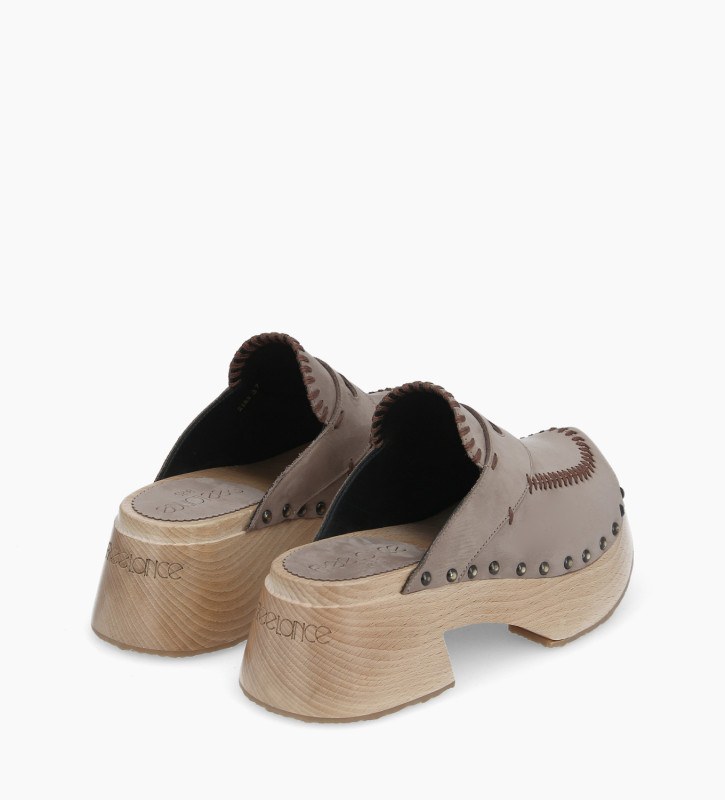 FREE LANCE Clog - Maggie 70 - Suede leather - Light brown