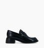Other image of Squared heeled loafer - Anaïs 50 - Glazed leather - Black