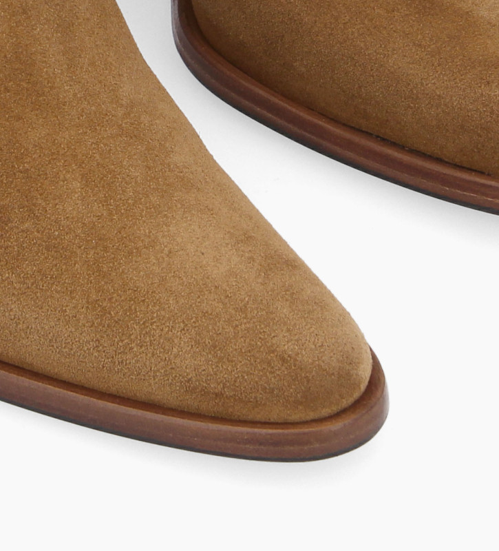 FREE LANCE Chelsea boot with bevelled heel Jane 7 - Suede leather - Sienna