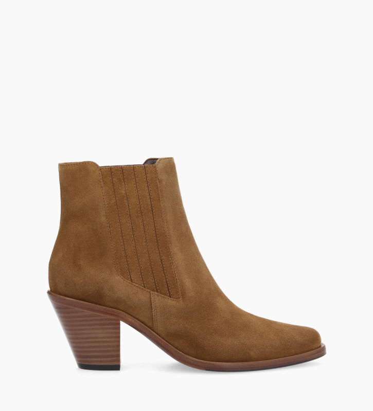 FREE LANCE Chelsea boot with bevelled heel Jane 7 - Suede leather - Sienna