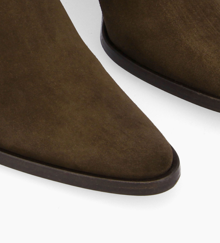 FREE LANCE Chelsea boot with bevelled heel Jane 7 - Suede leather - Dark brown