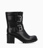 Other image of Biker boot with double buckle - Biker 70 - Smooth leather - Black