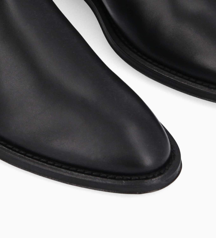 FREE LANCE Zipped boot with buckle - Margot 25 - Matt calf leather - Black