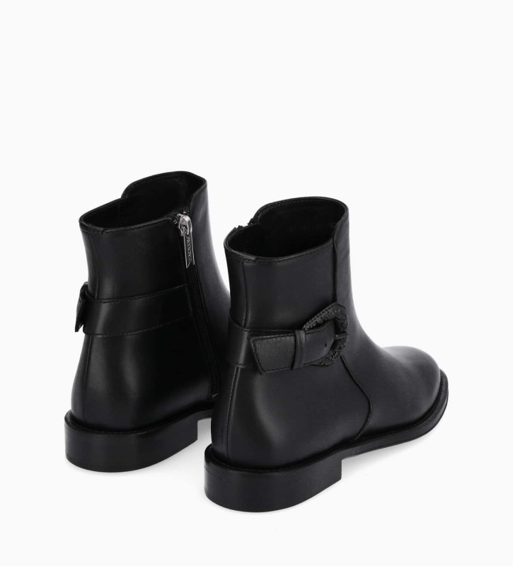FREE LANCE Zipped boot with buckle - Margot 25 - Matt calf leather - Black