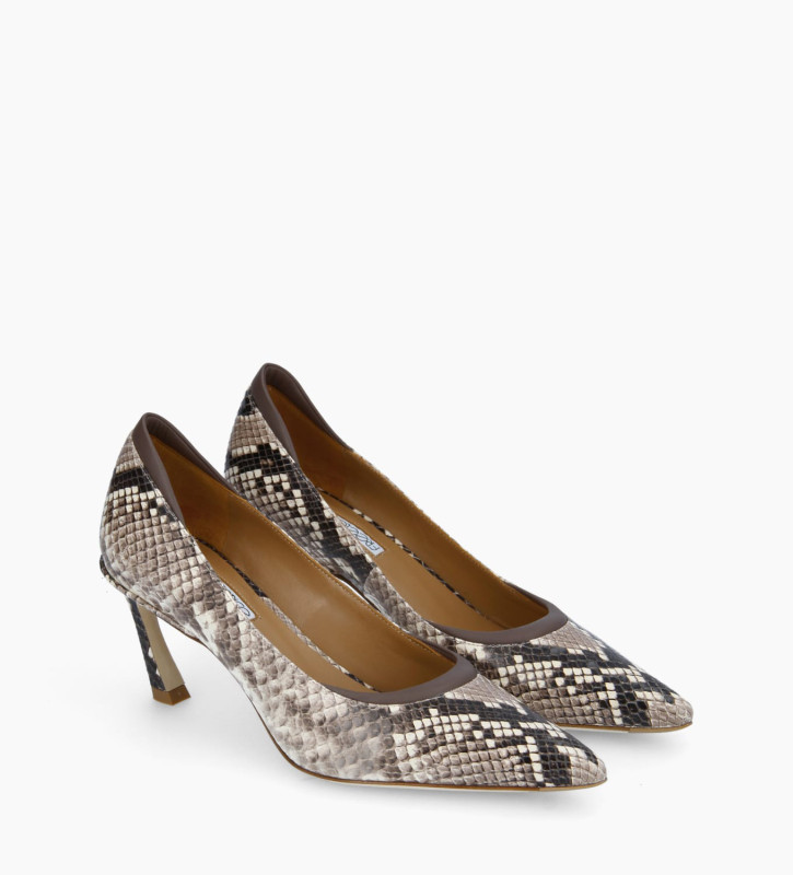 Pump La Rose 65 Snake print leather/Nappa leather Light brown Free Lance for women Pump La Rose 65 Snake print leather/Nappa leather Light brown Free Lance for women
