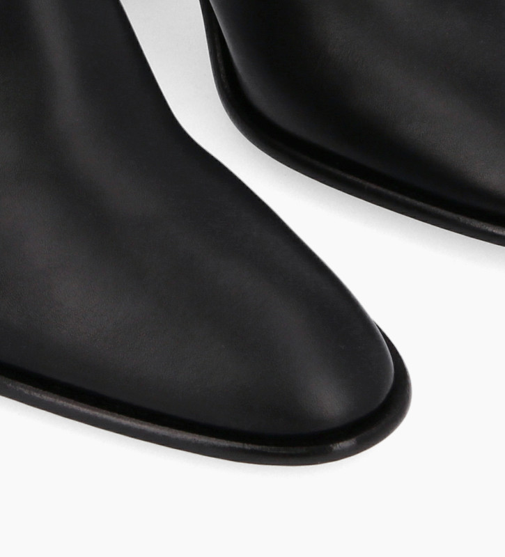 FREE LANCE Zipped boot with buckle - Margot 65 - Matt calf leather - Black