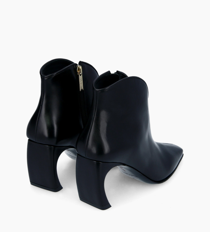 FREE LANCE Squared ankle boot - Sylvie 70 - Smooth calf leather - Black