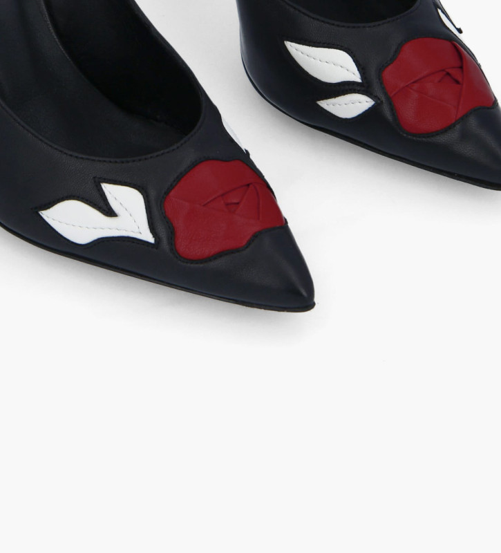 FREE LANCE Pointy pump - Flora 100 - Nappa leather - Black/Red/White