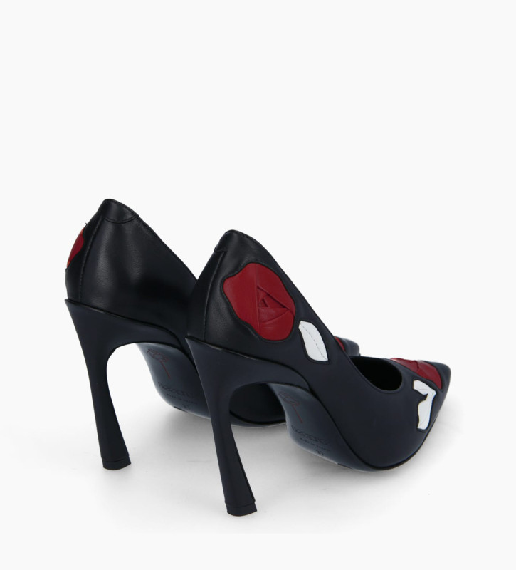 FREE LANCE Pointy pump - Flora 100 - Nappa leather - Black/Red/White