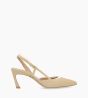 Other image of Padded slingback pump - Demi 65 - Cashmere leather/Nappa leather - Camel/White