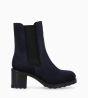 Other image of Chelsea heeled boot - Nelli 75 - Suede leather - Navy