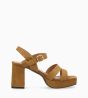 Other image of Heeled sandal - Juliette 50 - Suede leather - Biscuit