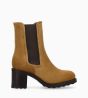 Other image of Chelsea heeled boot - Nelli 75 - Suede leather - Biscuit