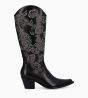 Other image of Cowboy high boot with studs- Ruby 50 - Smooth calf leather - Black
