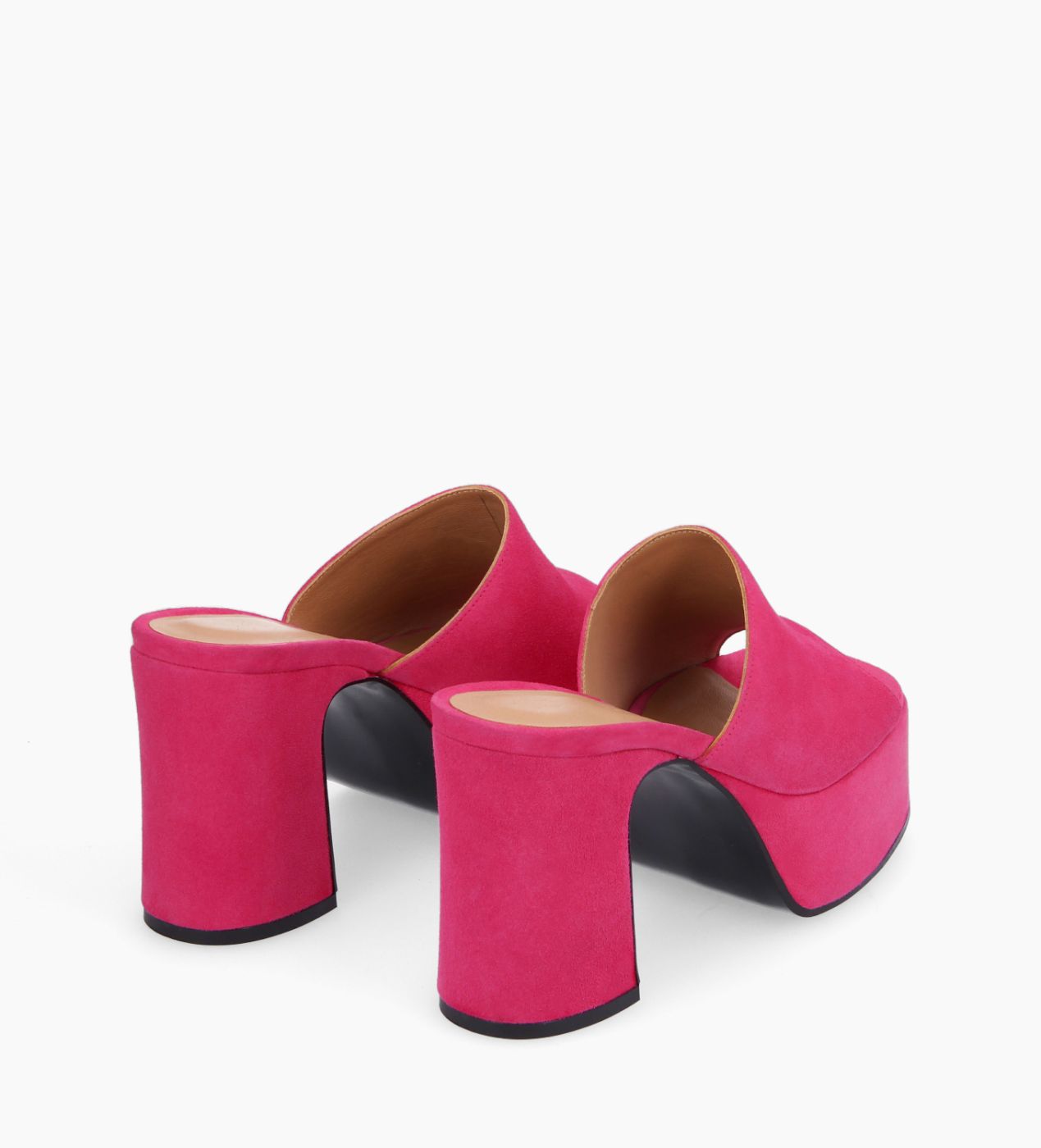 Heeled mule Lola 95 Cashmere leather Raspberry Free Lance