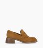 Other image of Squared heeled loafer - Anaïs 50 - Suede leather - Biscuit