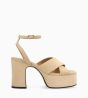 Other image of Heeled sandal with cross straps - Gabi 95 - Cashmere leather - Camel