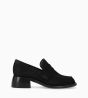 Other image of Squared heeled loafer - Anaïs 50 - Suede leather - Black