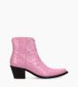 Other image of Western ankle boot with zip - Sadie 50 - Croco print leather - Pink