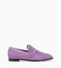 Other image of Squared heeled loafer - Anaïs - Suede leather - Amethyst