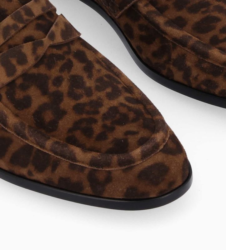 Animal print deals leather loafers