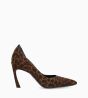 Autre image de Escarpin - La Rose 85 - Cuir velours/Cuir nappa - Léopard/Noisette