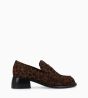 Other image of Squared heeled loafer - Anaïs 50 - Suede leather - Leopard