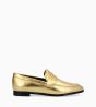 Other image of Squared heeled loafer - Metallic leather - Gold