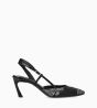Other image of Slingback pump - Freda 65 - Calf leather/Glitter canvas/Patent leather - Black