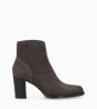 Other image of Ankle boot with block heel and zip - Legend 70 - Suede leather - Pebble