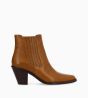 Other image of Chelsea boot with bevelled heel - Jane 70 - Lizard print leather - Amber