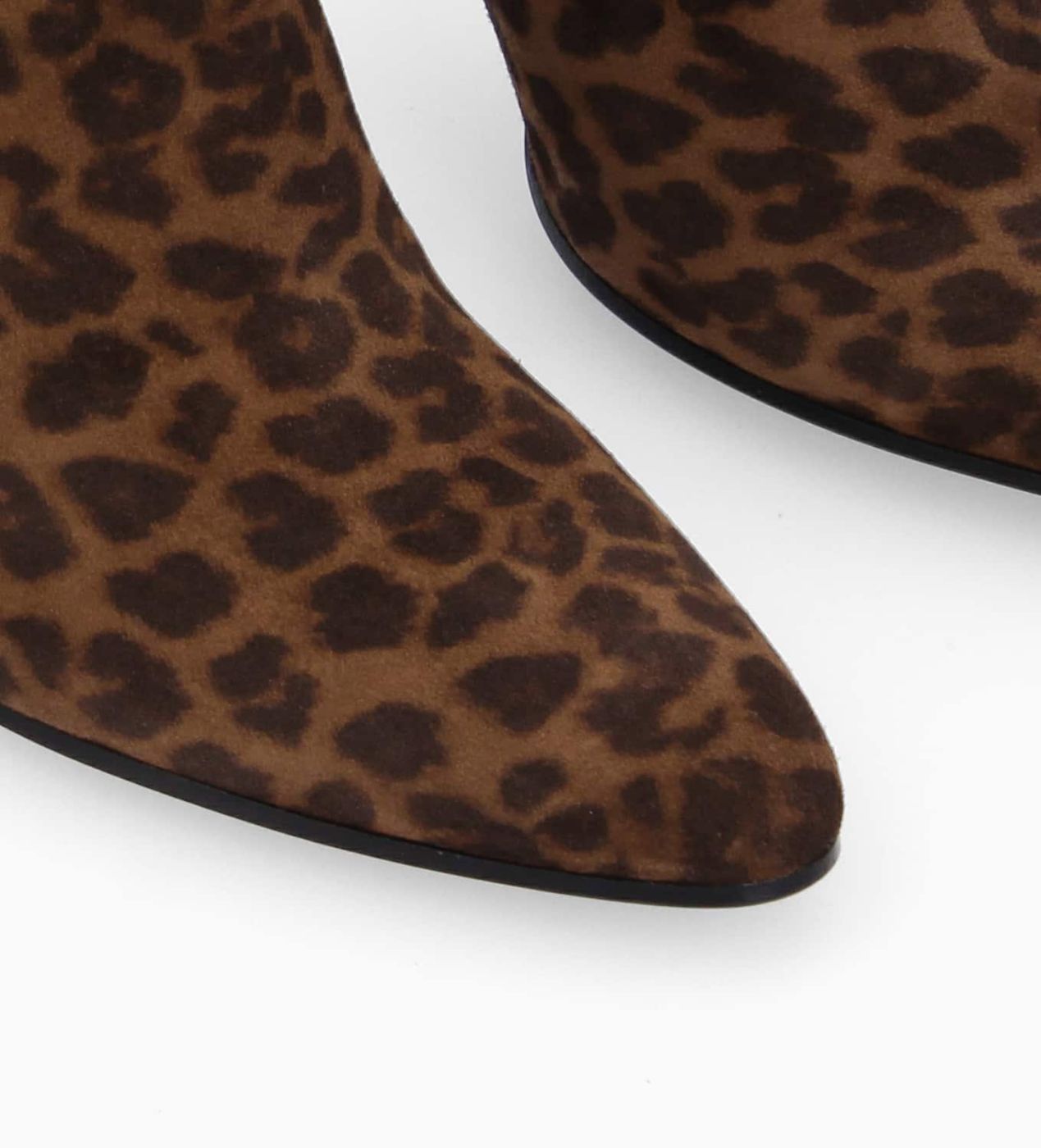 leopard print boot heels
