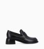 Other image of Squared heeled loafer - Anaïs 50 - Shiny calf smooth leather- Black