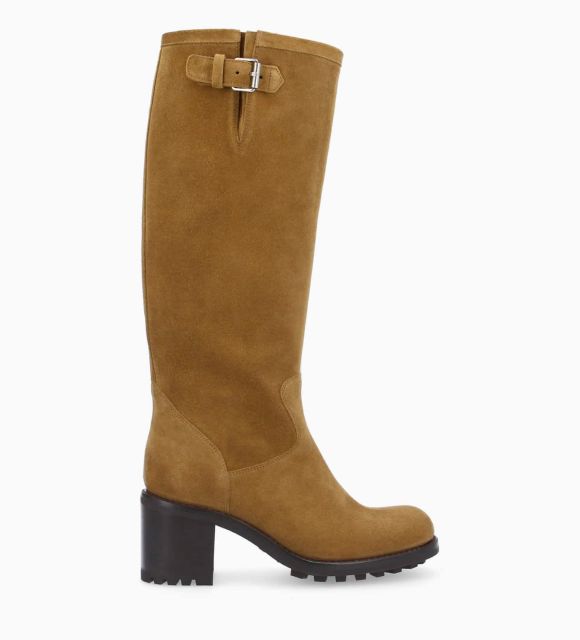 Biker high boot with zip Justy 7 Smooth leather Black Free Lance for women