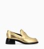 Other image of Squared heeled loafer - Anaïs 50 - Metallic leather - Gold